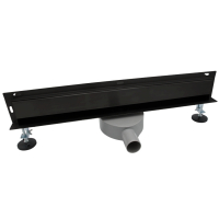 Odpływ liniowy ŚCIENNY CZARNY OBROTOWY 360° - 90 cm